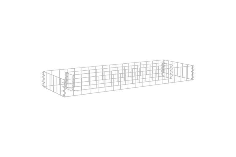 Gabion høybed galvanisert stål 90x30x10 cm - Silver - Blomsterkasser - Hagekrukker