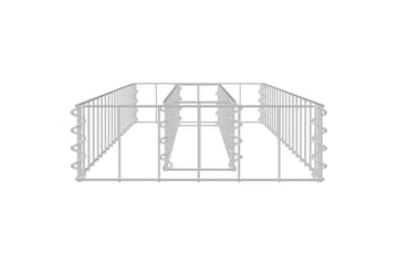 Gabion høybed galvanisert stål 90x30x10 cm - Silver - Hagemøbler - Øvrig utendørs - Tilbehør utendørs - Hagekrukker