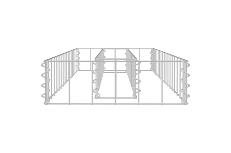 Gabion høybed galvanisert stål 90x30x10 cm - Silver - Hagemøbler - Øvrig utendørs - Tilbehør utendørs - Hagekrukker
