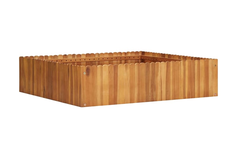 Høybed 100x100x25 cm heltre akasie - Brun - Hagemøbler - Øvrig utendørs - Tilbehør utendørs - Hagekrukker