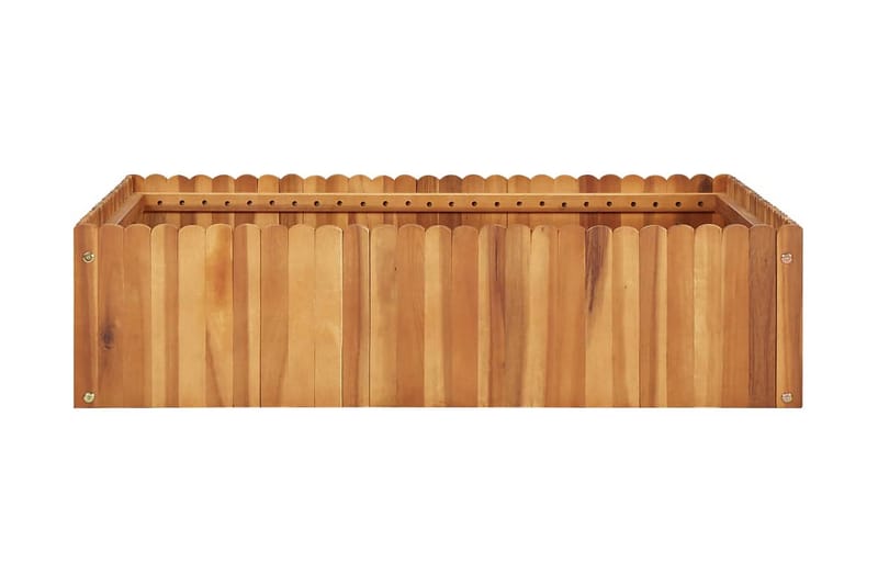 Høybed 100x100x25 cm heltre akasie - Brun - Hagemøbler - Øvrig utendørs - Tilbehør utendørs - Hagekrukker
