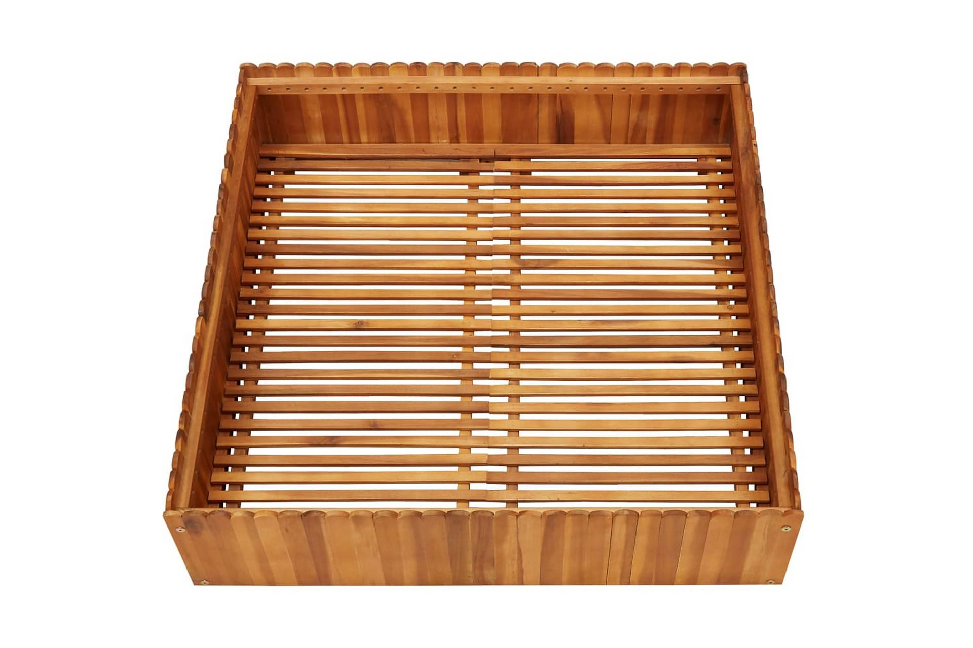 Høybed 100x100x25 cm heltre akasie - Brun - Hagemøbler - Øvrig utendørs - Tilbehør utendørs - Hagekrukker