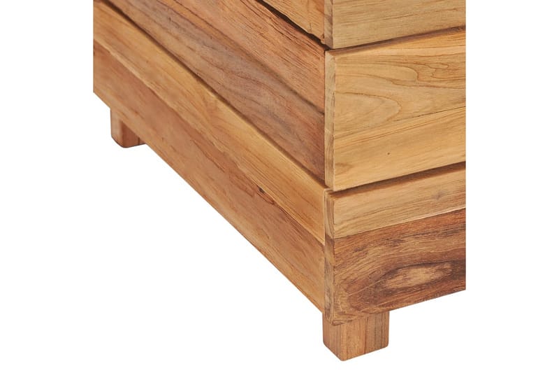 Høybed 100x40x38 cm resirkulert teak og stål - Hagemøbler - Øvrig utendørs - Tilbehør utendørs - Hagekrukker