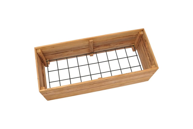 Høybed 100x40x38 cm resirkulert teak og stål - Hagemøbler - Øvrig utendørs - Tilbehør utendørs - Hagekrukker