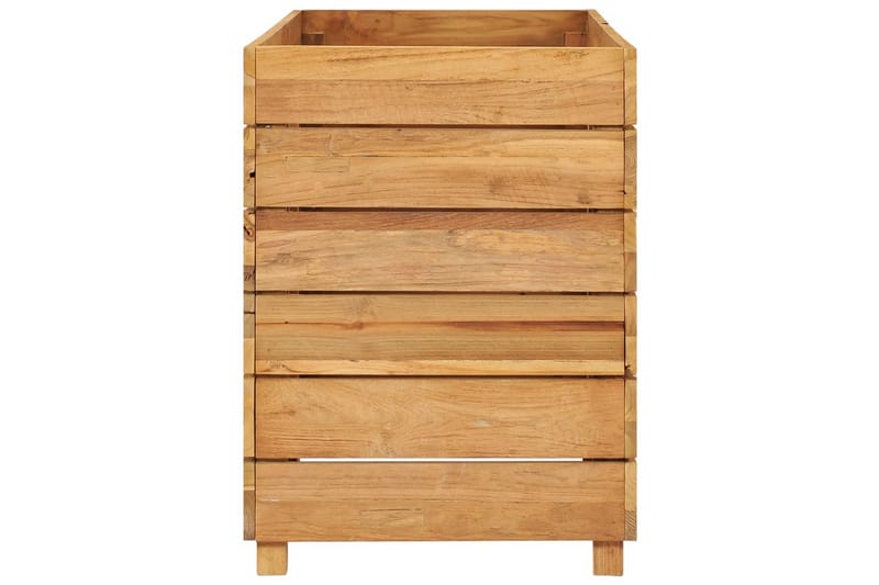 Høybed 100x40x55 cm resirkulert teak og stål - Hagemøbler - Øvrig utendørs - Tilbehør utendørs - Hagekrukker