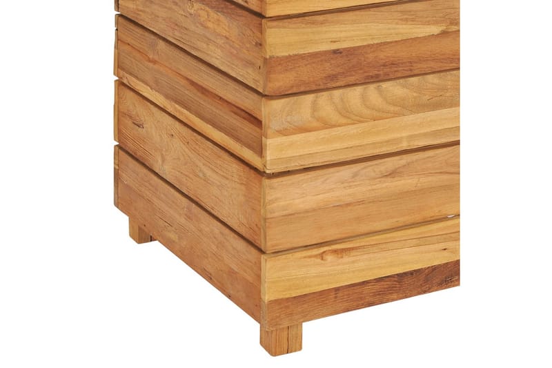 Høybed 100x40x55 cm resirkulert teak og stål - Hagemøbler - Øvrig utendørs - Tilbehør utendørs - Hagekrukker