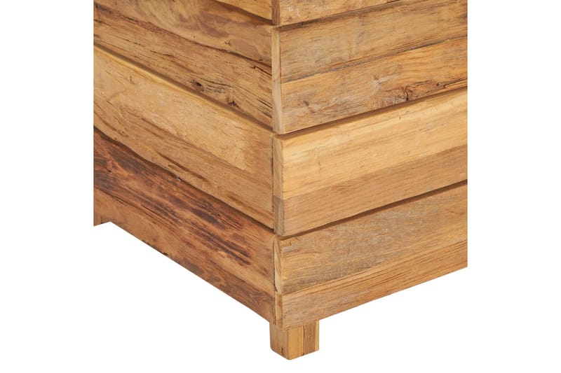 Høybed 100x40x72 cm resirkulert teak og stål - Hagemøbler - Øvrig utendørs - Tilbehør utendørs - Hagekrukker