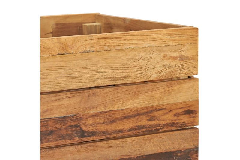 Høybed 100x40x72 cm resirkulert teak og stål - Hagemøbler - Øvrig utendørs - Tilbehør utendørs - Hagekrukker