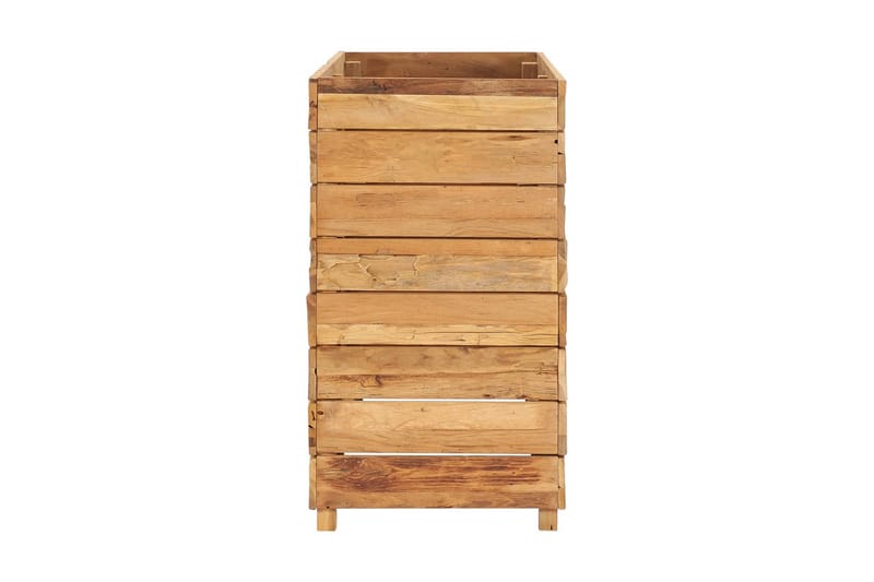 Høybed 100x40x72 cm resirkulert teak og stål - Hagemøbler - Øvrig utendørs - Tilbehør utendørs - Hagekrukker