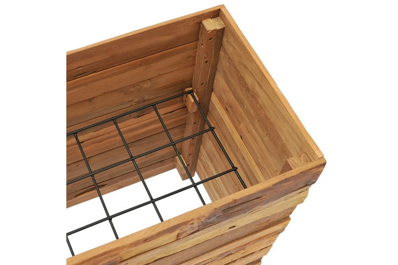 Høybed 100x40x72 cm resirkulert teak og stål - Hagemøbler - Øvrig utendørs - Tilbehør utendørs - Hagekrukker