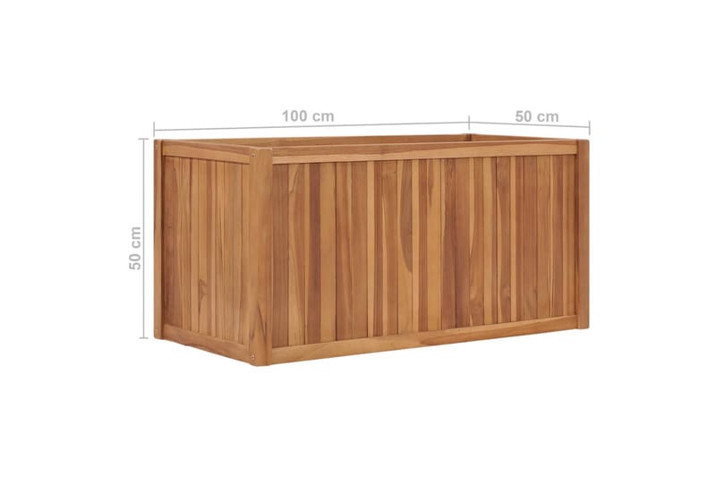 Høybed 100x50x50 cm heltre teak - Hagemøbler - Øvrig utendørs - Tilbehør utendørs - Hagekrukker
