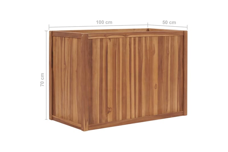 Høybed 100x50x70 cm heltre teak - Hagemøbler - Øvrig utendørs - Tilbehør utendørs - Hagekrukker