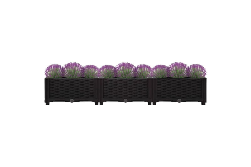Høybed 120x40x23 cm polypropylen - Svart - Hagemøbler - Øvrig utendørs - Tilbehør utendørs - Hagekrukker