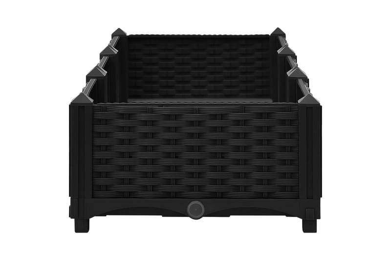 Høybed 120x40x23 cm polypropylen - Svart - Hagemøbler - Øvrig utendørs - Tilbehør utendørs - Hagekrukker