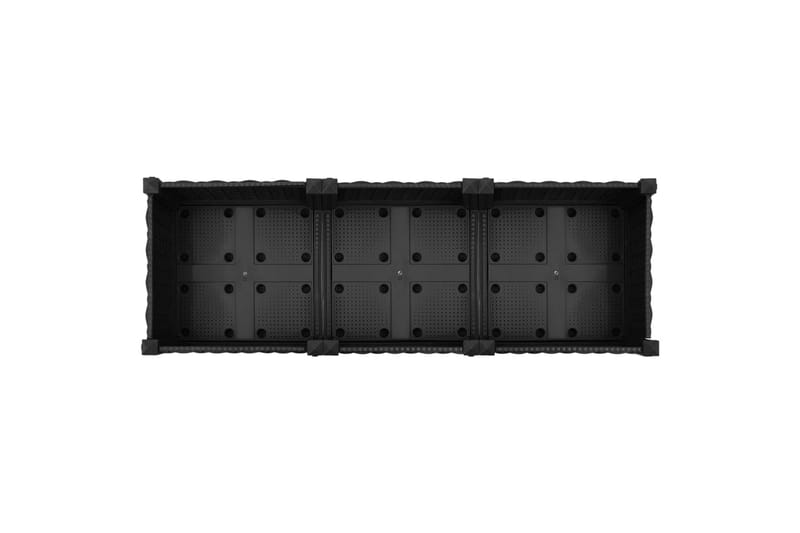 Høybed 120x40x23 cm polypropylen - Svart - Hagemøbler - Øvrig utendørs - Tilbehør utendørs - Hagekrukker