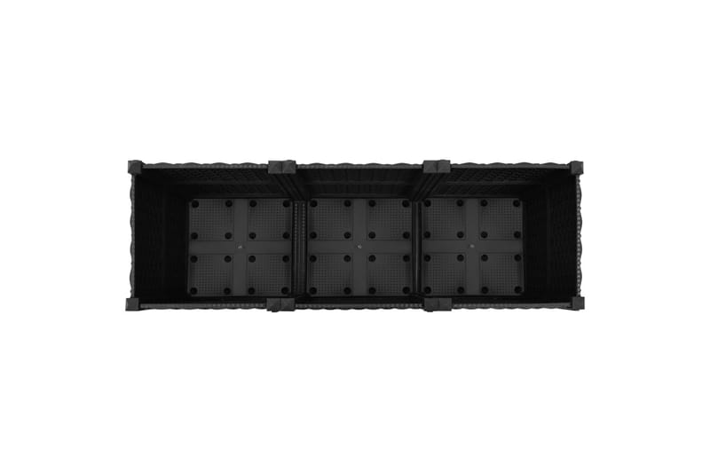 Høybed 120x40x38 cm polypropylen - Svart - Hagemøbler - Øvrig utendørs - Tilbehør utendørs - Hagekrukker