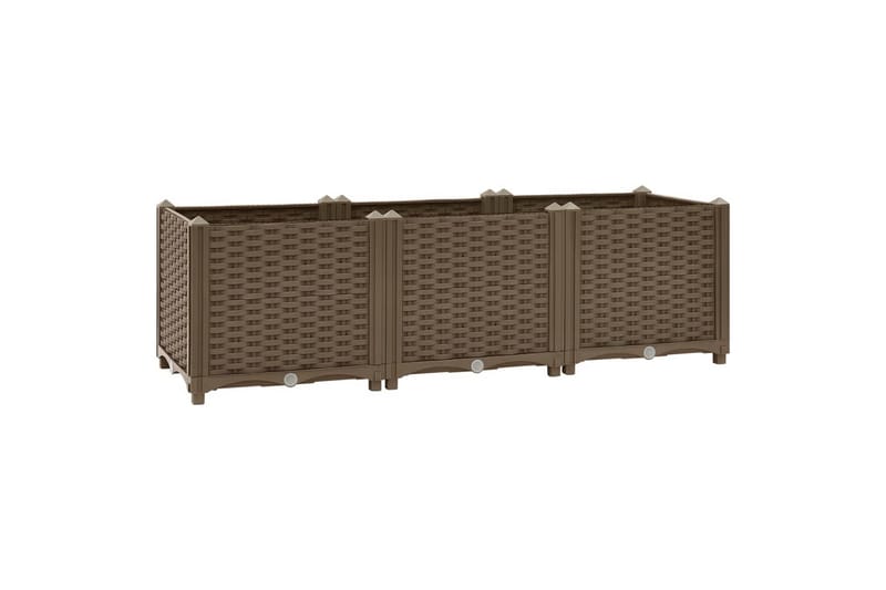 Høybed 120x40x38 cm polypropylen - Brun - Hagemøbler - Øvrig utendørs - Tilbehør utendørs - Hagekrukker