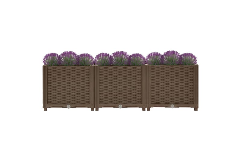 Høybed 120x40x38 cm polypropylen - Brun - Hagemøbler - Øvrig utendørs - Tilbehør utendørs - Hagekrukker