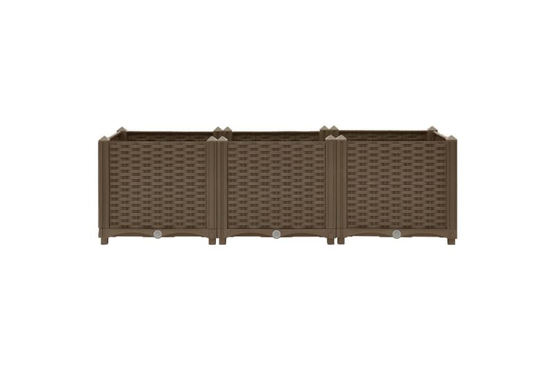 Høybed 120x40x38 cm polypropylen - Brun - Hagemøbler - Øvrig utendørs - Tilbehør utendørs - Hagekrukker