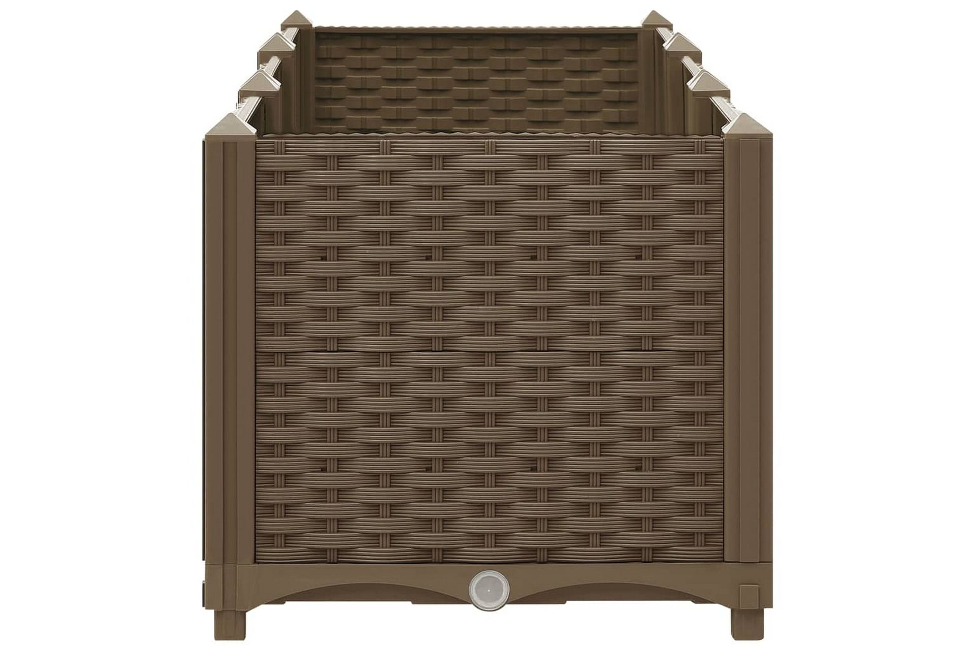 Høybed 120x40x38 cm polypropylen - Brun - Hagemøbler - Øvrig utendørs - Tilbehør utendørs - Hagekrukker