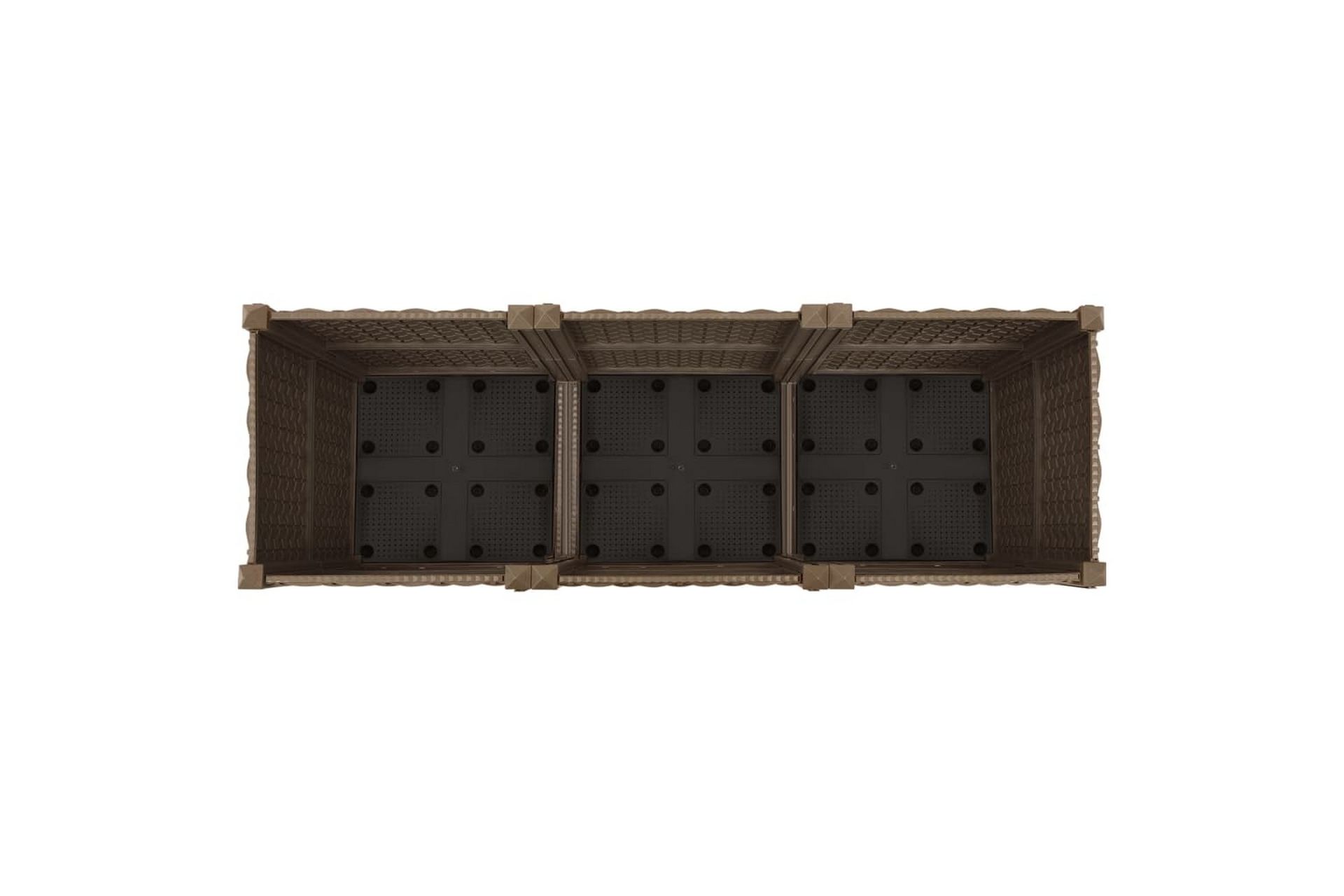 Høybed 120x40x38 cm polypropylen - Brun - Hagemøbler - Øvrig utendørs - Tilbehør utendørs - Hagekrukker