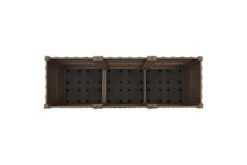 Høybed 120x40x38 cm polypropylen - Brun - Hagemøbler - Øvrig utendørs - Tilbehør utendørs - Hagekrukker
