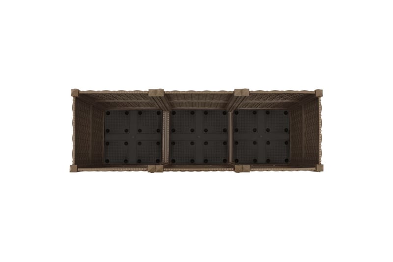 Høybed 120x40x38 cm polypropylen - Brun - Hagemøbler - Øvrig utendørs - Tilbehør utendørs - Hagekrukker