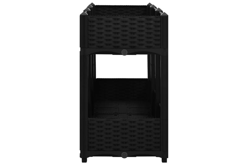 Høybed 120x40x71 cm polypropylen - Svart - Hagemøbler - Øvrig utendørs - Tilbehør utendørs - Hagekrukker