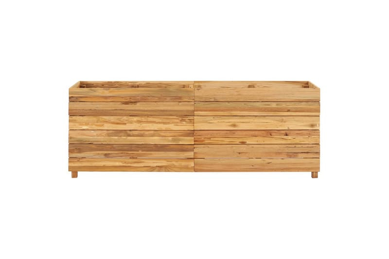 Høybed 150x40x55 cm resirkulert teak og stål - Hage - Dyrking & hagearbeid - Dyrking - Blomsterpotter - Blomsterkasser
