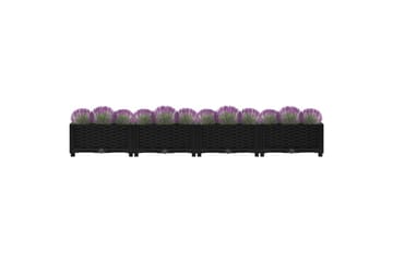 Høybed 160x40x23 cm polypropylen - Svart - Hagemøbler - Øvrig utendørs - Tilbehør utendørs - Hagekrukker