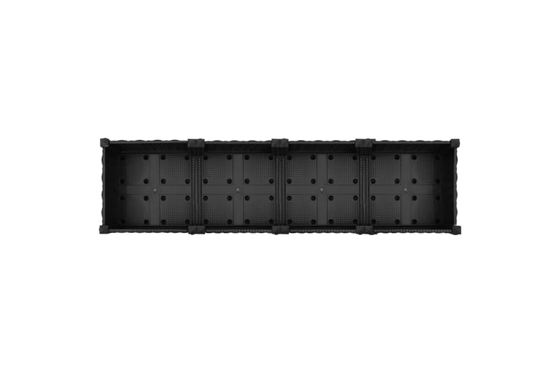 Høybed 160x40x23 cm polypropylen - Svart - Hagemøbler - Øvrig utendørs - Tilbehør utendørs - Hagekrukker