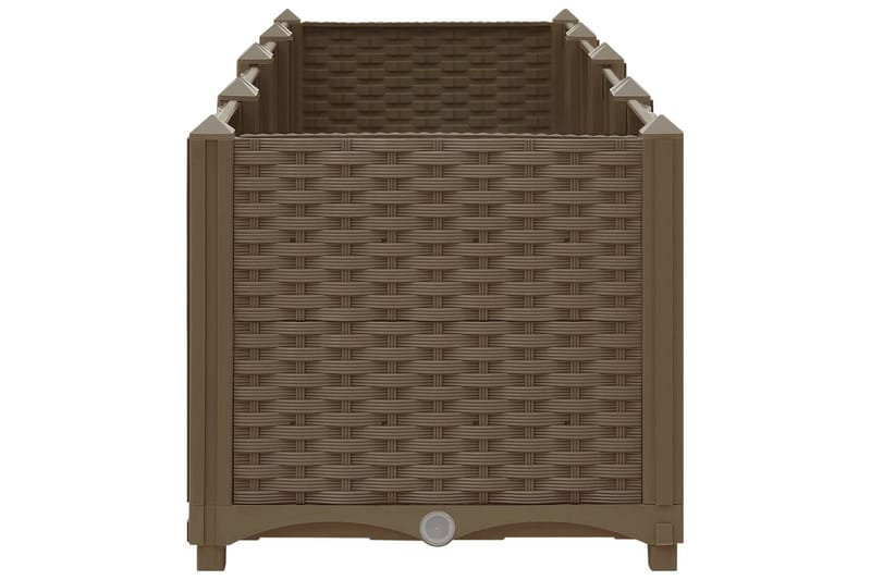 Høybed 160x40x38 cm polypropylen - Brun - Hagemøbler - Øvrig utendørs - Tilbehør utendørs - Hagekrukker