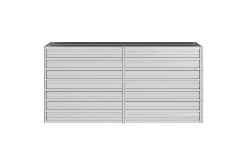 Høybed 160x40x77 cm galvanisert stål sølv - Silver - Hagemøbler - Øvrig utendørs - Tilbehør utendørs - Hagekrukker