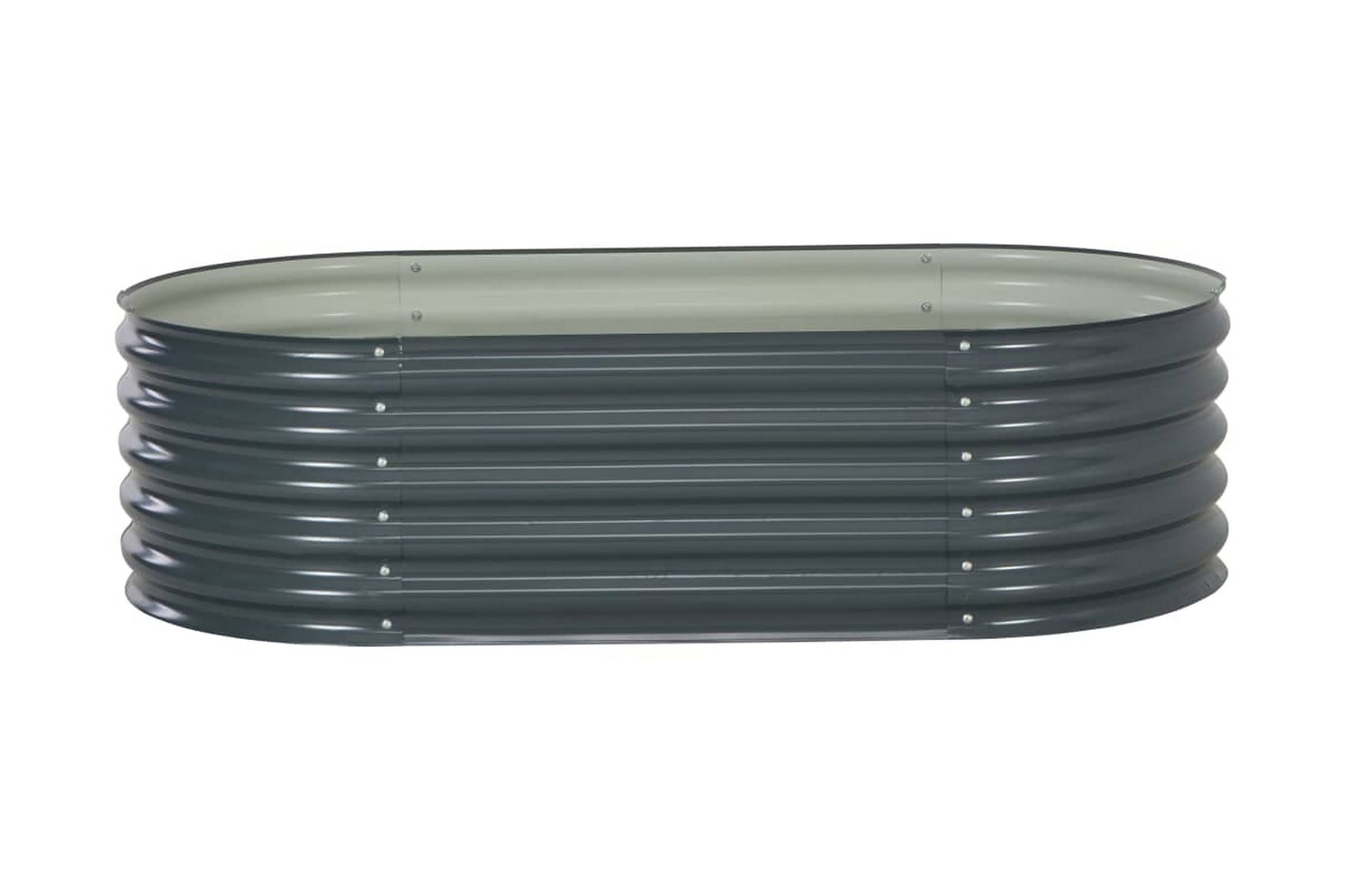 Høybed 160x80x44 cm galvanisert stål grå - Hagemøbler - Øvrig utendørs - Tilbehør utendørs - Hagekrukker