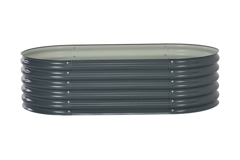Høybed 160x80x44 cm galvanisert stål grå - Hagemøbler - Øvrig utendørs - Tilbehør utendørs - Hagekrukker