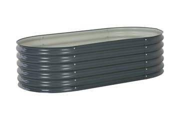 Høybed 160x80x44 cm galvanisert stål grå - Hagemøbler - Øvrig utendørs - Tilbehør utendørs - Hagekrukker