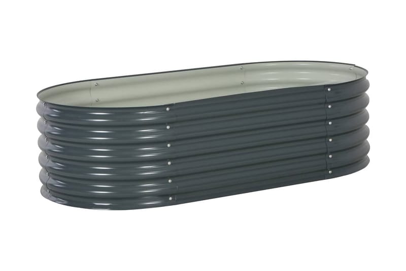 Høybed 160x80x44 cm galvanisert stål grå - Hagemøbler - Øvrig utendørs - Tilbehør utendørs - Hagekrukker
