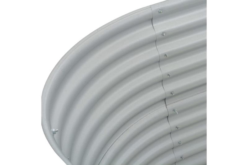 Høybed 160x80x44 cm galvanisert stål sølv - Hagemøbler - Øvrig utendørs - Tilbehør utendørs - Hagekrukker