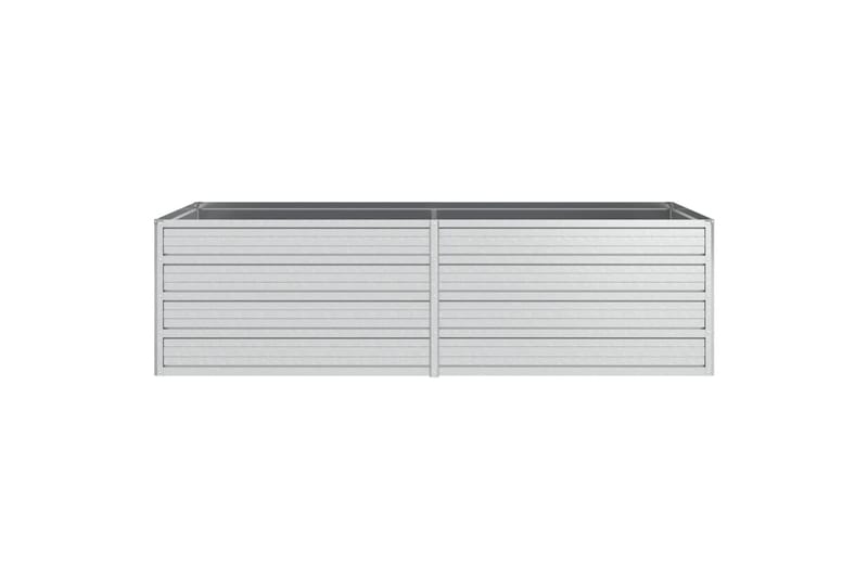 Høybed 160x80x45 cm galvanisert stål sølv - Silver - Hagemøbler - Øvrig utendørs - Tilbehør utendørs - Hagekrukker