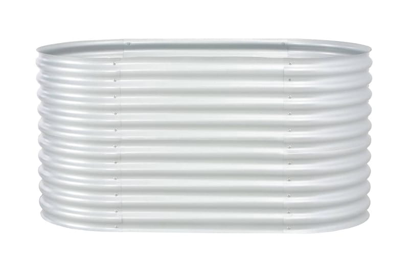 Høybed 160x80x81 cm galvanisert stål sølv - Hagemøbler - Øvrig utendørs - Tilbehør utendørs - Hagekrukker