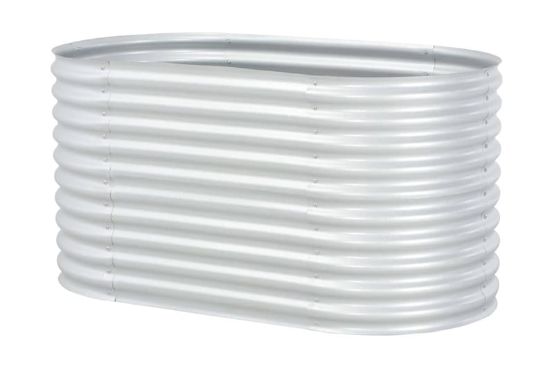 Høybed 160x80x81 cm galvanisert stål sølv - Hagemøbler - Øvrig utendørs - Tilbehør utendørs - Hagekrukker