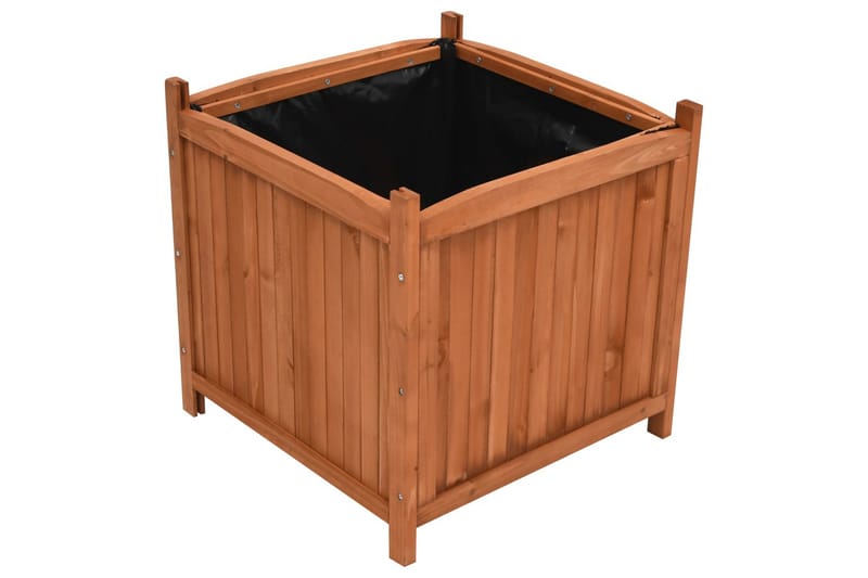 Høybed 2 stk 50x50x50 cm gran - Brun - Hagemøbler - Øvrig utendørs - Tilbehør utendørs - Hagekrukker