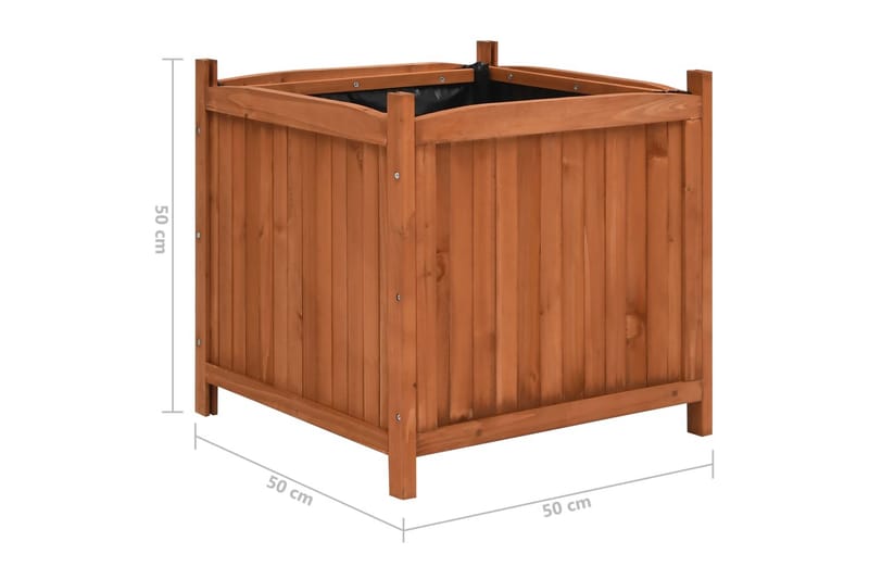 Høybed 2 stk 50x50x50 cm gran - Brun - Hagemøbler - Øvrig utendørs - Tilbehør utendørs - Hagekrukker