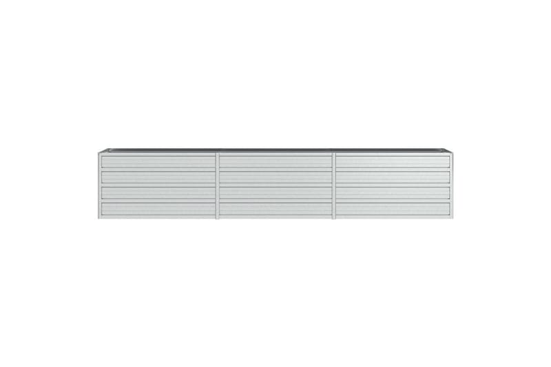 Høybed 240x40x45 cm galvanisert stål sølv - Silver - Hagemøbler - Øvrig utendørs - Tilbehør utendørs - Hagekrukker