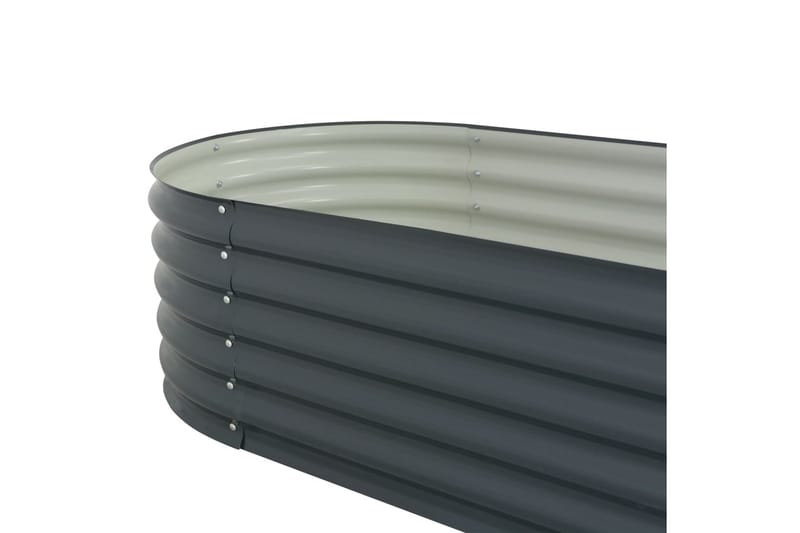 Høybed 240x80x44 cm galvanisert stål grå - Hagemøbler - Øvrig utendørs - Tilbehør utendørs - Hagekrukker