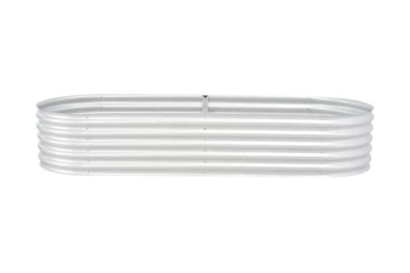 Høybed 240x80x44 cm galvanisert stål sølv - Hagemøbler - Øvrig utendørs - Tilbehør utendørs - Hagekrukker