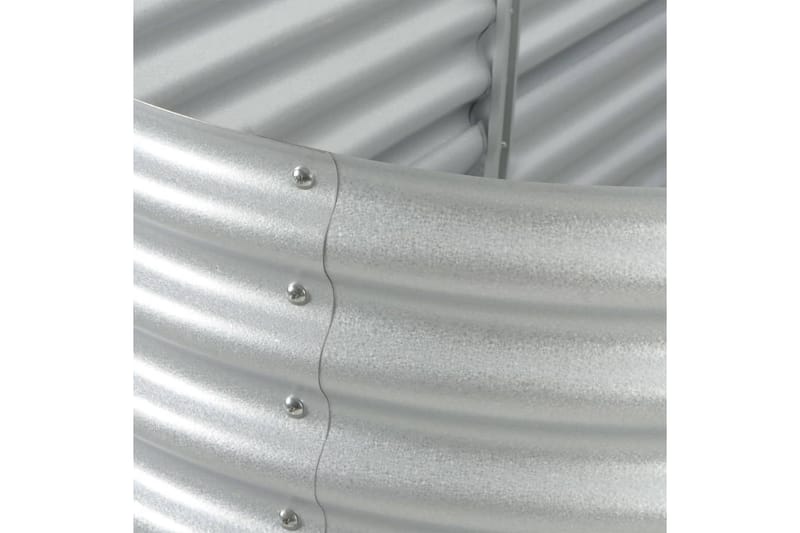 Høybed 240x80x44 cm galvanisert stål sølv - Blomsterkasser - Hagekrukker