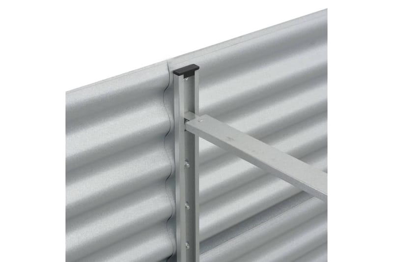 Høybed 240x80x44 cm galvanisert stål sølv - Hagemøbler - Øvrig utendørs - Tilbehør utendørs - Hagekrukker
