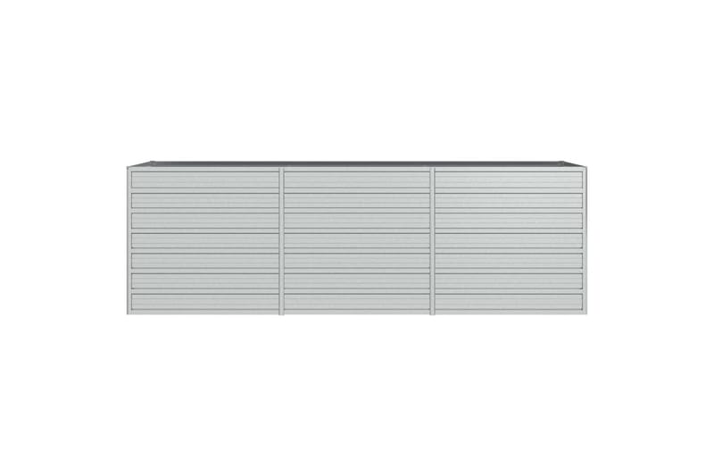 Høybed 240x80x77 cm galvanisert stål sølv - Silver - Hagemøbler - Øvrig utendørs - Tilbehør utendørs - Hagekrukker