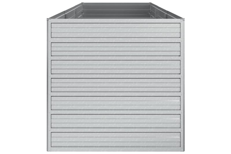 Høybed 240x80x77 cm galvanisert stål sølv - Silver - Hagemøbler - Øvrig utendørs - Tilbehør utendørs - Hagekrukker
